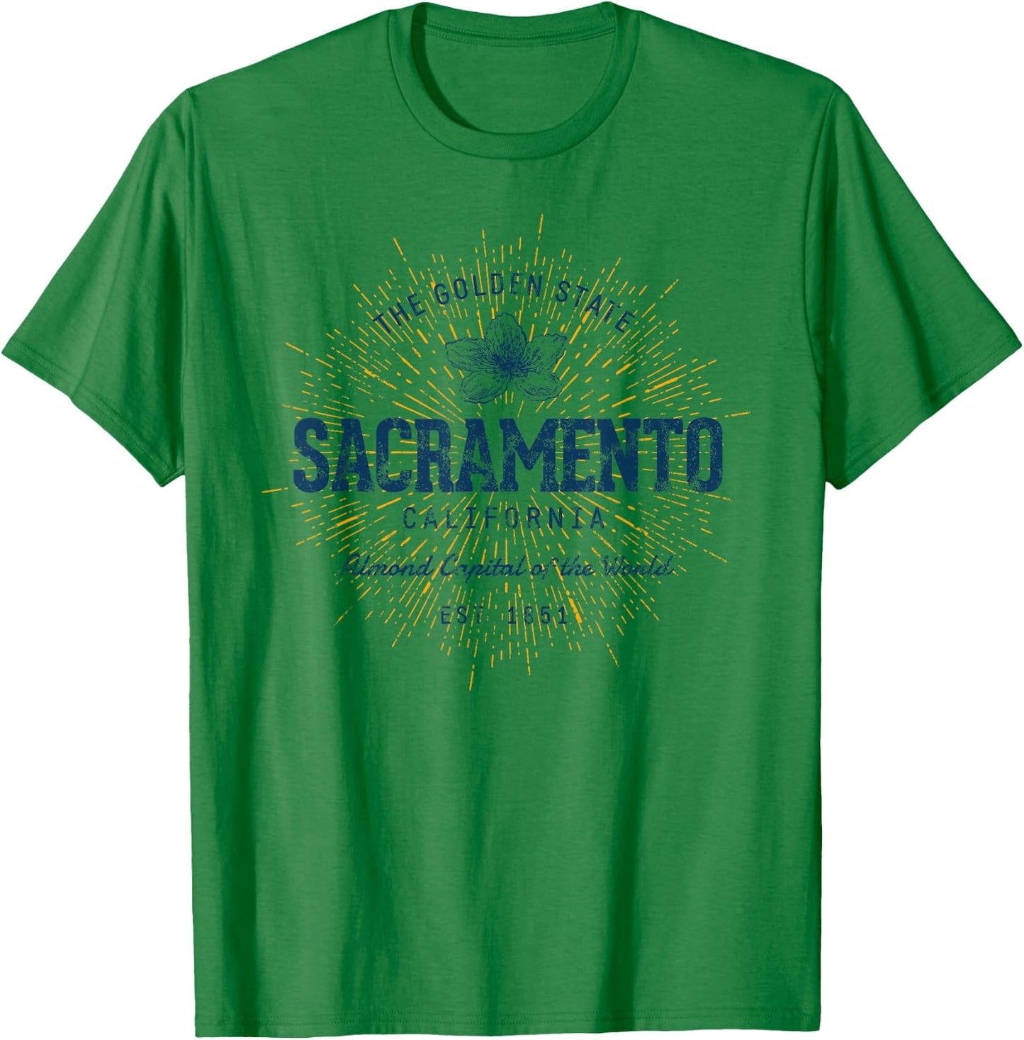 Vintage Sacramento Retro T-Shirt - T-Shirt | Irish Green