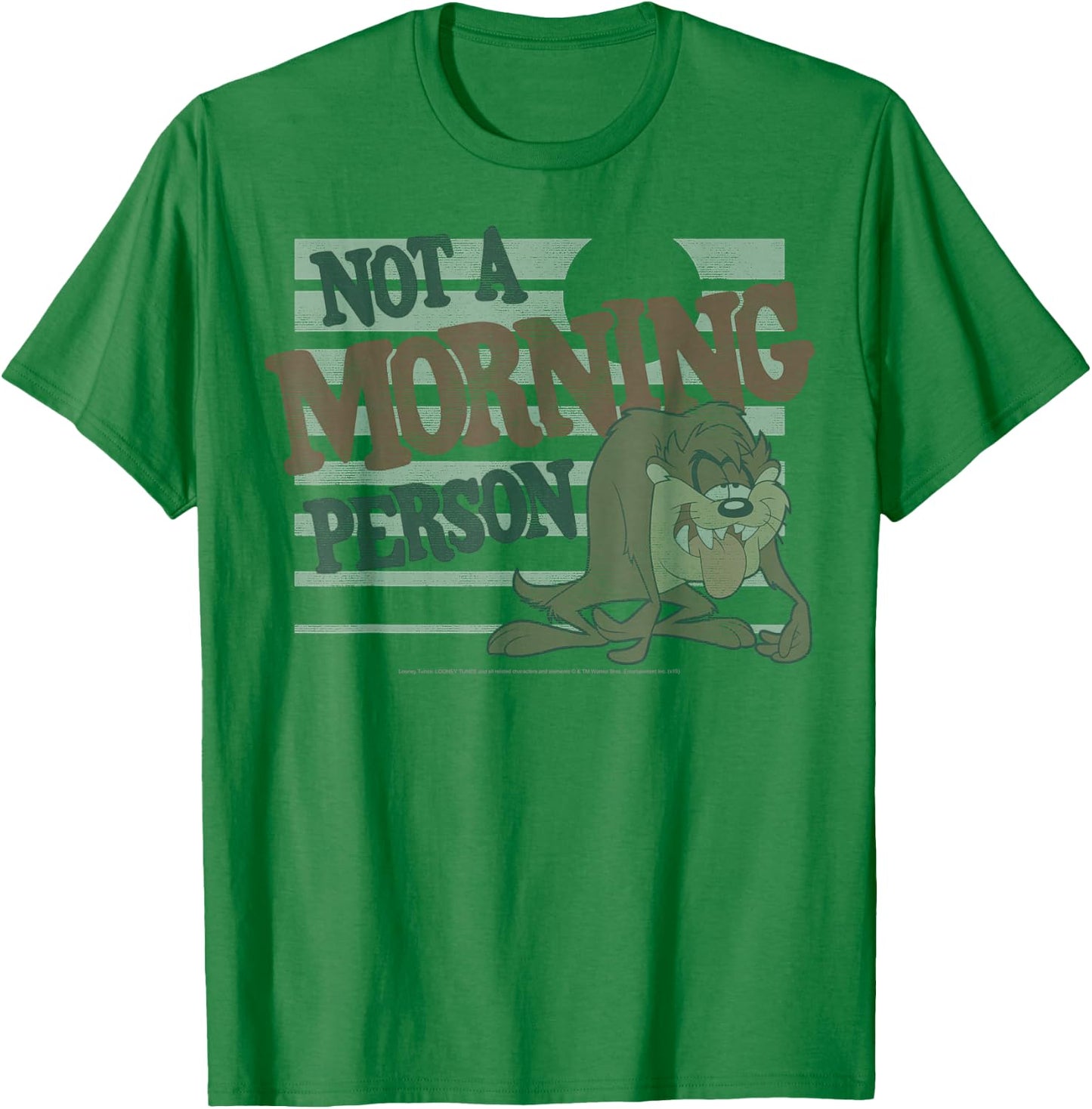 Looney Tunes Taz Not A Morning Person T-Shirt - T-Shirt | Irish Green