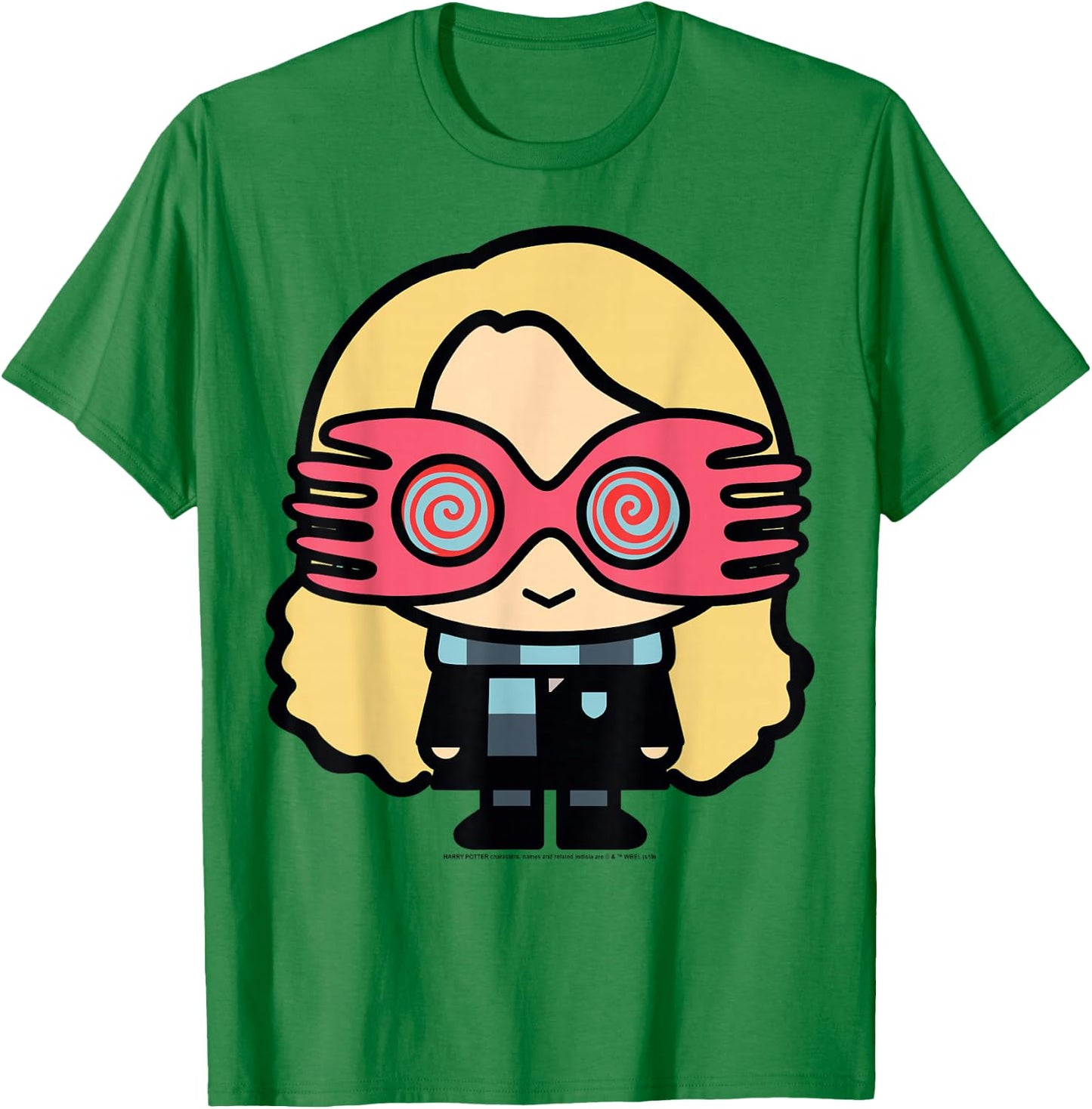 Harry Potter Luna Lovegood Cute Cartoon Style Portrait T-Shirt - T-Shirt | Irish Green
