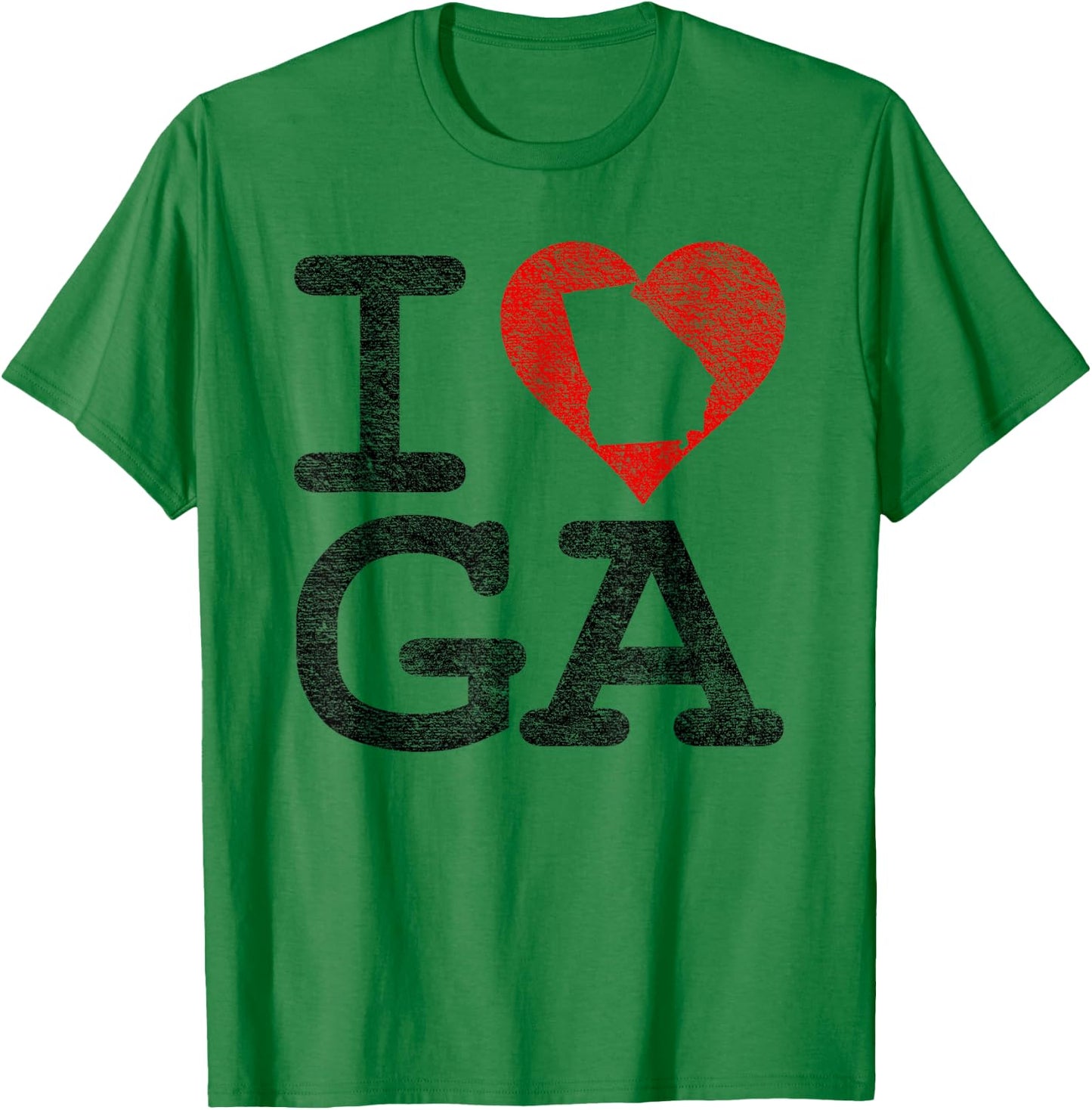 I Love Georgia I Heart Ga Atlanta Peach State T-Shirt - T-Shirt | Irish Green