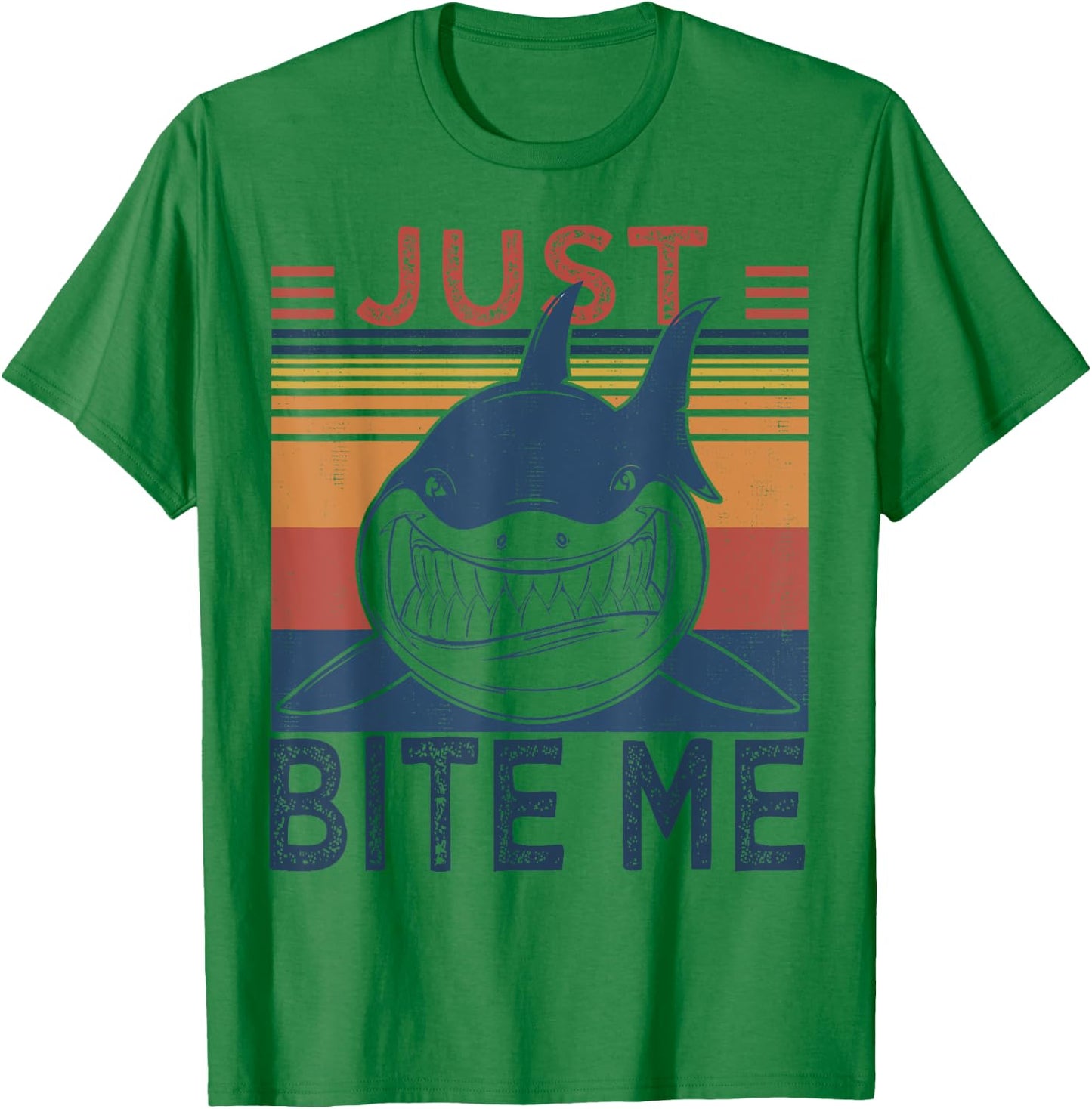 Just Bite Me | Funny Fishing Cool Shark T-Shirt - T-Shirt | Irish Green