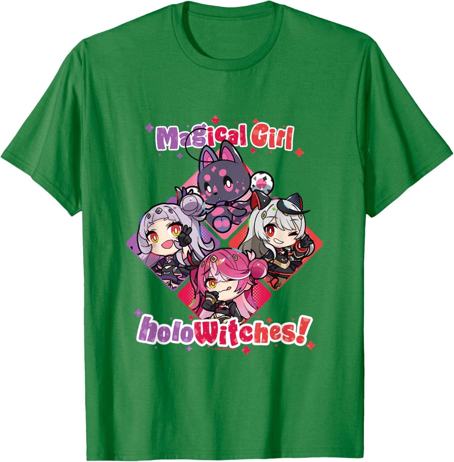 Magical Girl holoWitches! Shion/Marine/Chloe T-Shirt - T-Shirt | Irish Green