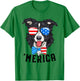 Border Collie Lover Patriotic Merica 4th July American Flag T-Shirt - T-Shirt | Irish Green