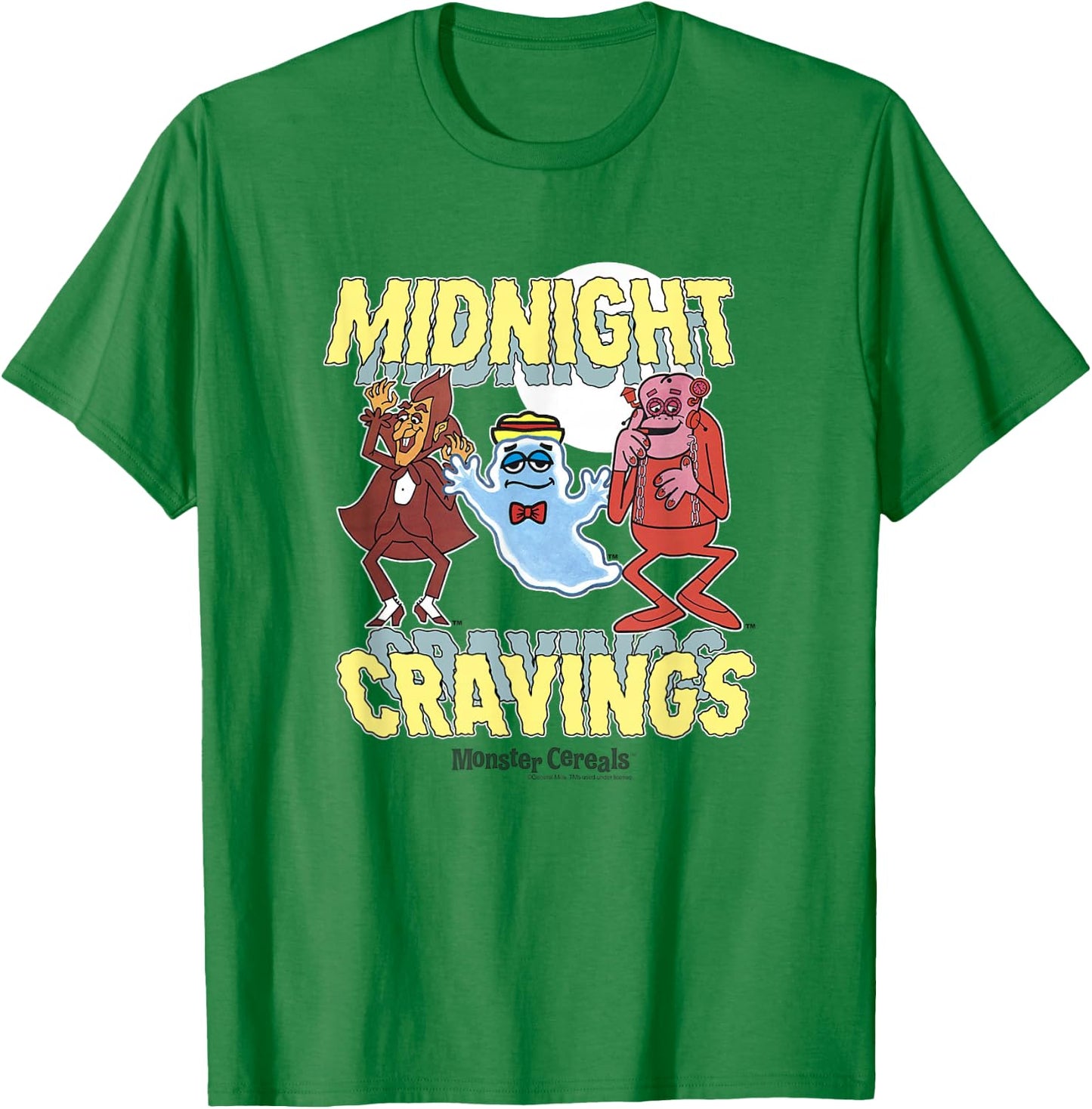 Boo Berry Iconic Midnight Cravings Monster Cereals Big Logo T-Shirt - T-Shirt | Irish Green