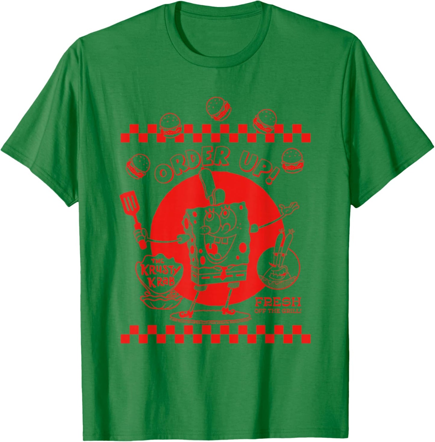 SpongeBob SquarePants Order Up! T-Shirt - T-Shirt | Irish Green