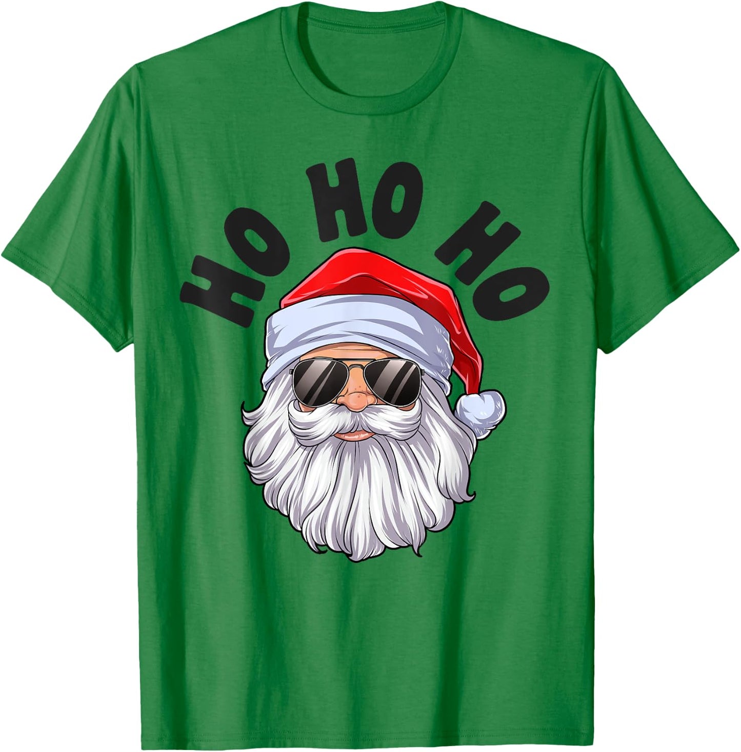 Ho Ho Ho Christmas Santa Funny Xmas Boys Girls Sunglasses T-Shirt - T-Shirt | Irish Green