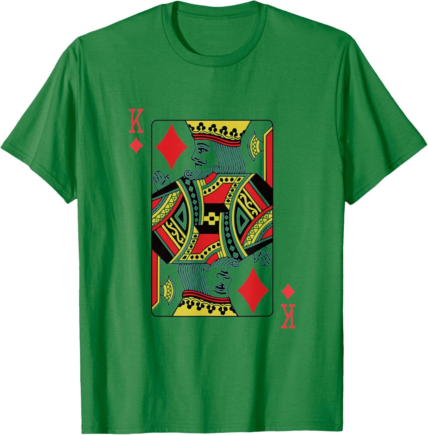 King of Diamonds Playing Card Poker T-Shirt - T-Shirt | Irish Green