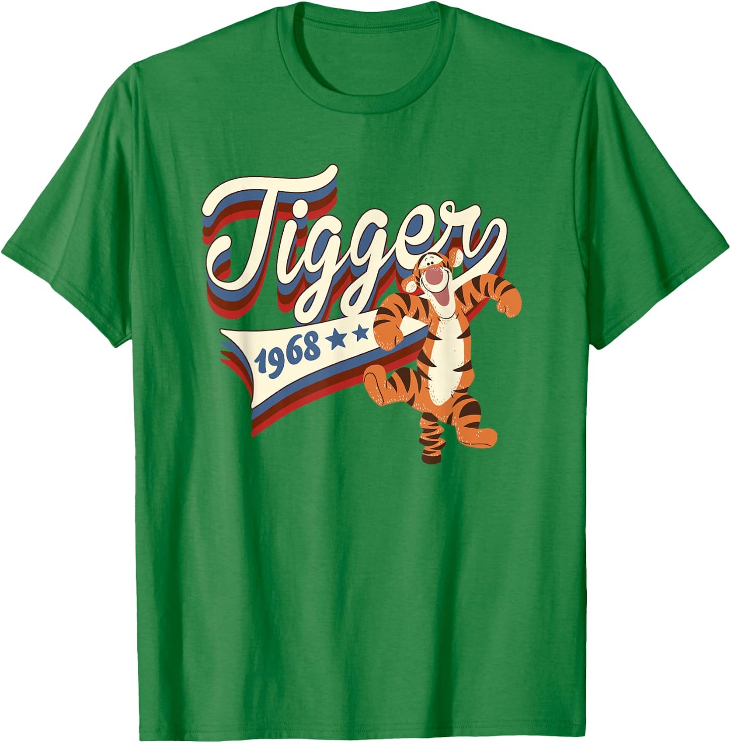 Disney Winnie The Pooh Americana Tigger Collegiate 1968 T-Shirt - T-Shirt | Irish Green