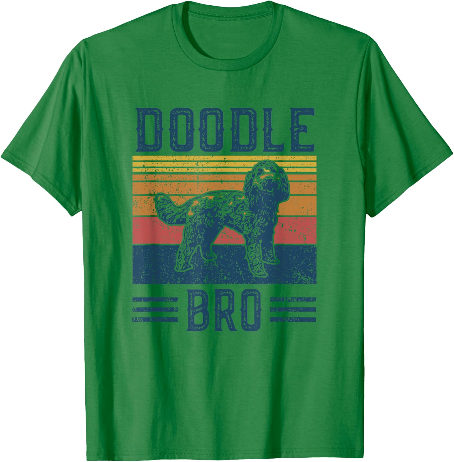 Vintage Doodle Bro Brother - Aussie Doodle & Goldendoodle T-Shirt - T-Shirt | Irish Green