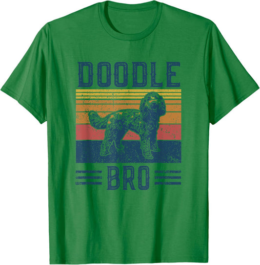 Vintage Doodle Bro Brother - Aussie Doodle & Goldendoodle T-Shirt - T-Shirt | Irish Green