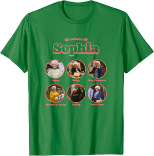 The Golden Girls Iconic Emotions of Sophia Vintage Portraits T-Shirt - T-Shirt | Irish Green