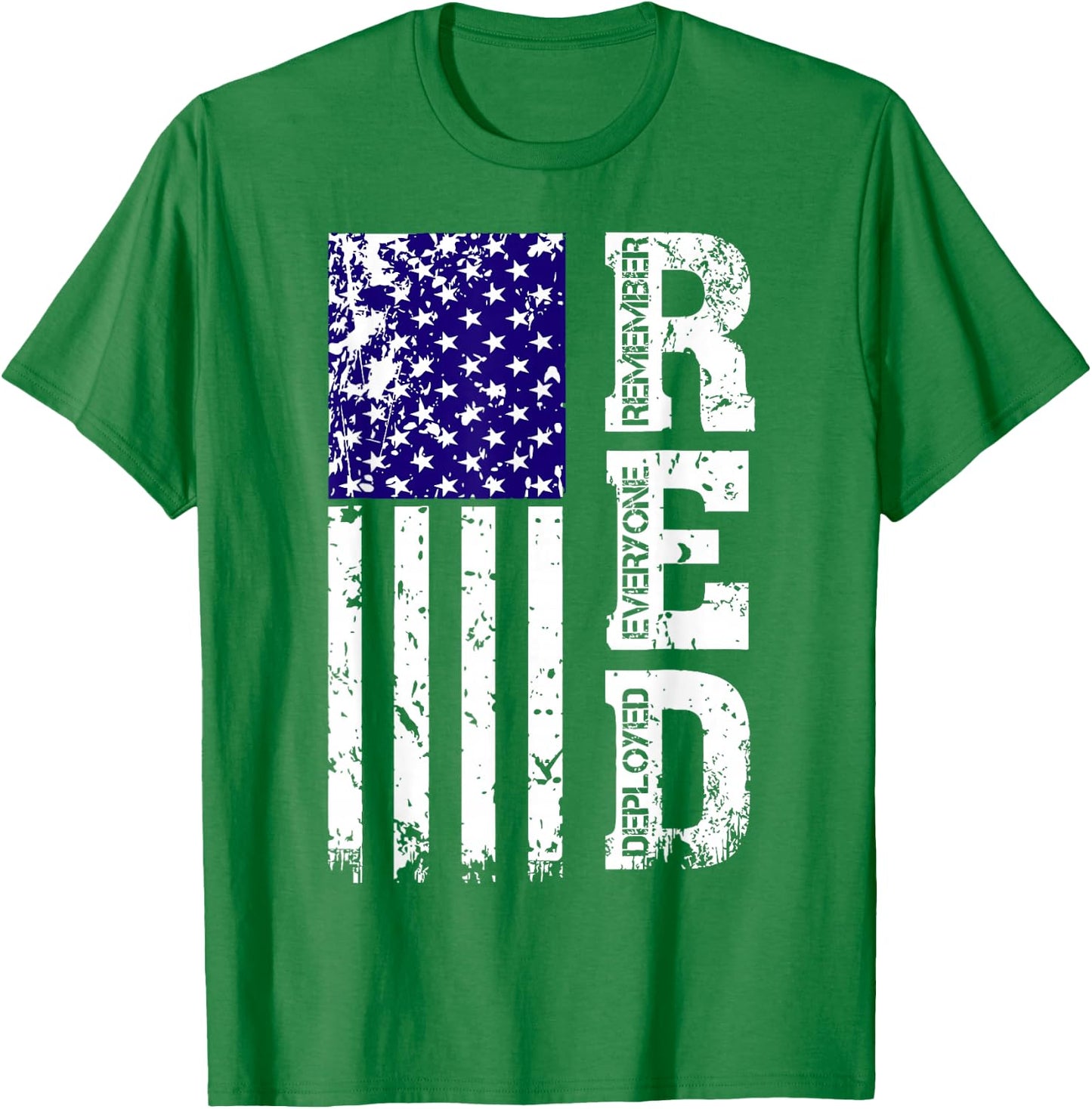 R.E.D. Remember Everyone Deployed Red Friday T-Shirt - T-Shirt | Irish Green