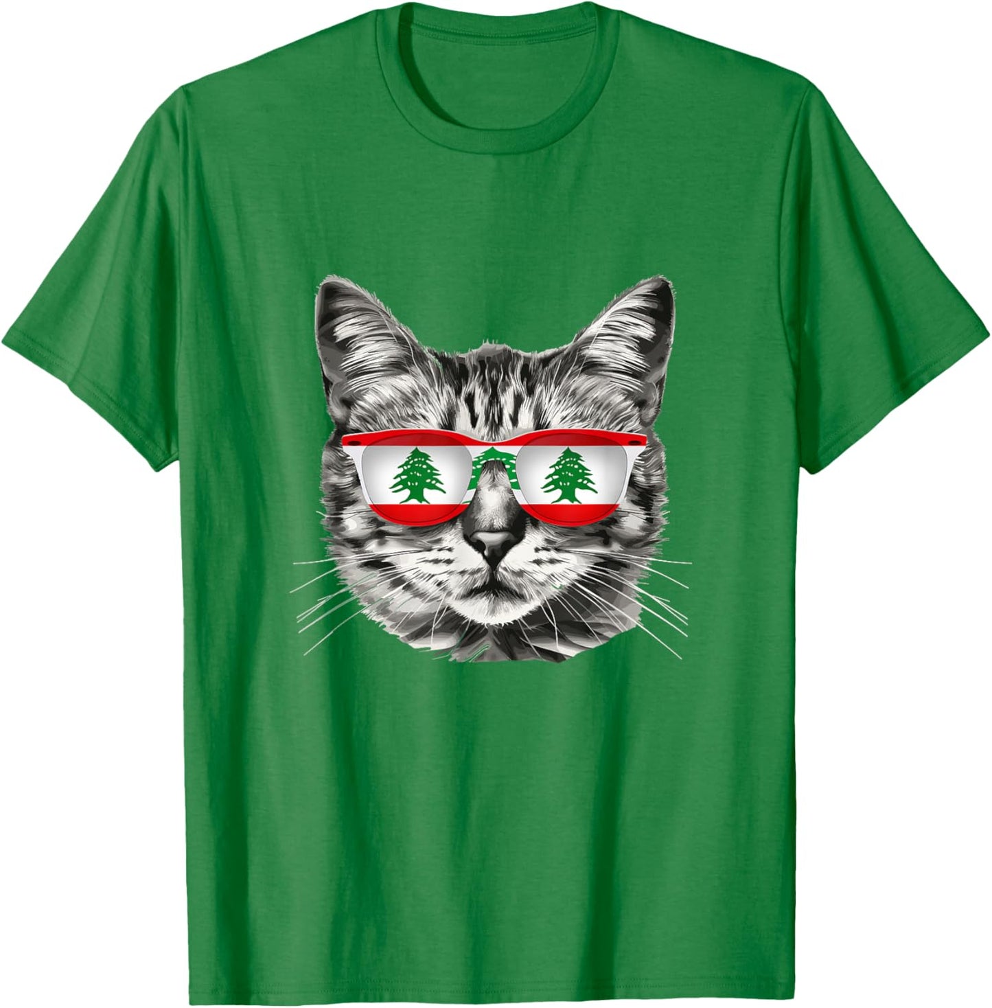 Lebanese Flag Cat Owner Souvenirs Products Kitten Lebanon T-Shirt - T-Shirt | Irish Green
