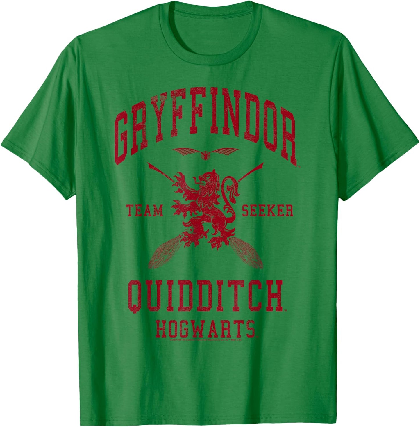 Harry Potter Gryffindor Quidditch Team Seeker T-Shirt - T-Shirt | Irish Green