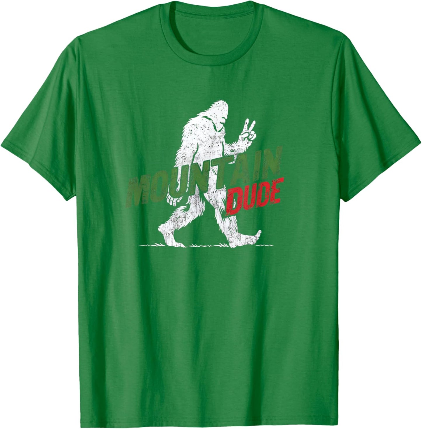 Mountain Dude Funny Bigfoot Sasquatch Rock On Hiking T-Shirt - T-Shirt | Irish Green