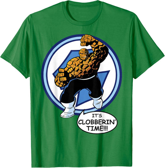 Marvel Fantastic Four The Thing Clobberin' Time Circle T-Shirt - T-Shirt | Irish Green