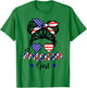 All American Girl 4th of July Patriotic Shirts for Girls T-Shirt - T-Shirt | Irish Green