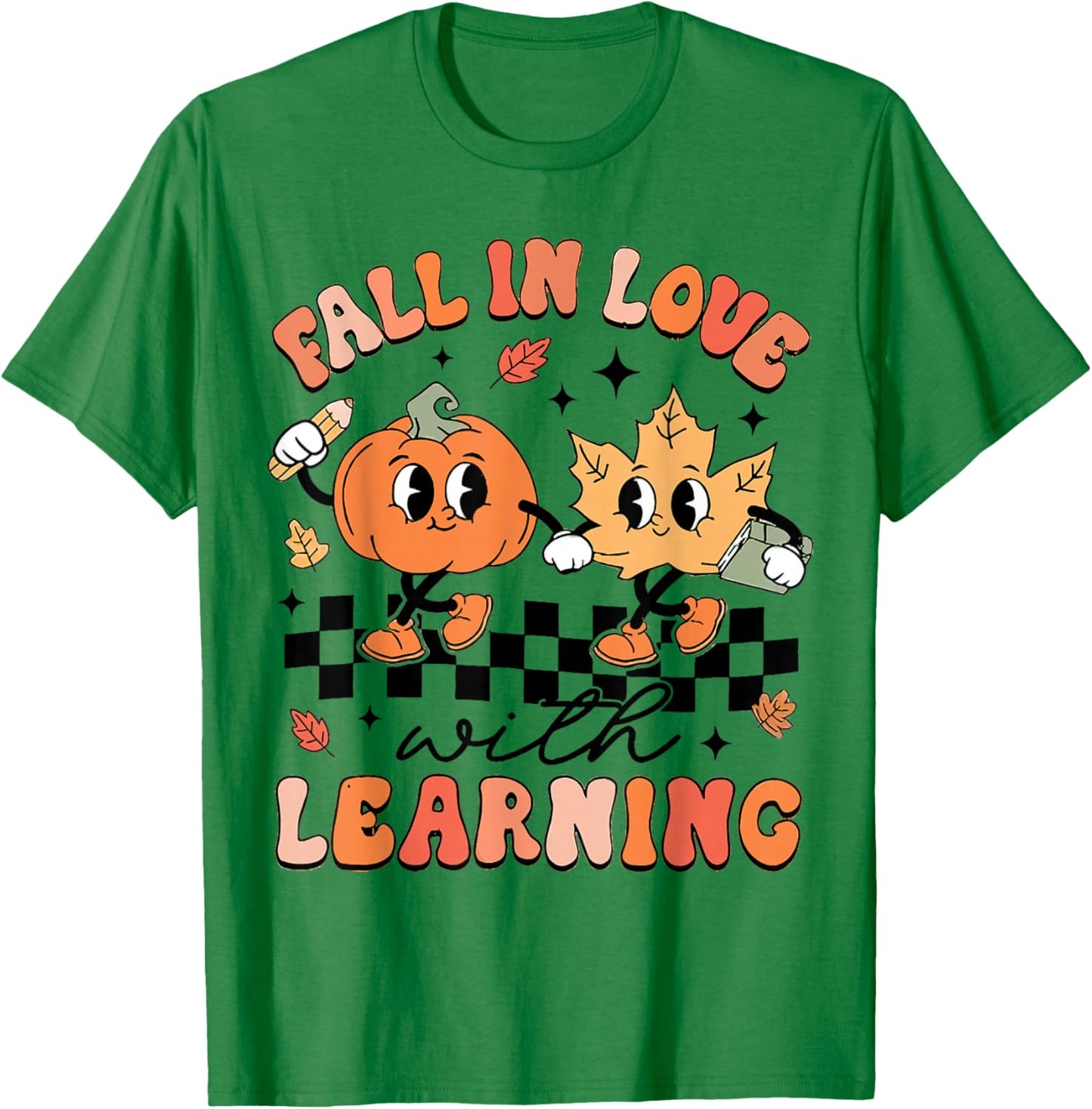 Teacher Halloween Fall In Love With Learning, Trick Or Teach Women T-Shirt - T-Shirt | Irish Green