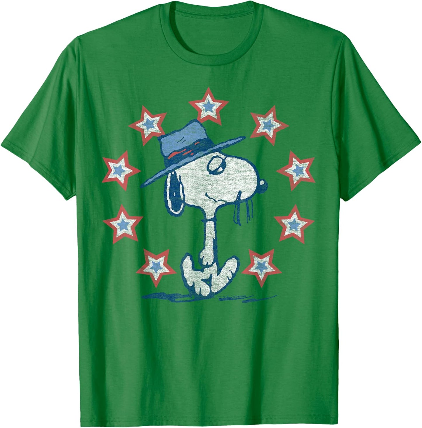 Peanuts - Spike Red White Blue Americana Stars T-Shirt - T-Shirt | Irish Green