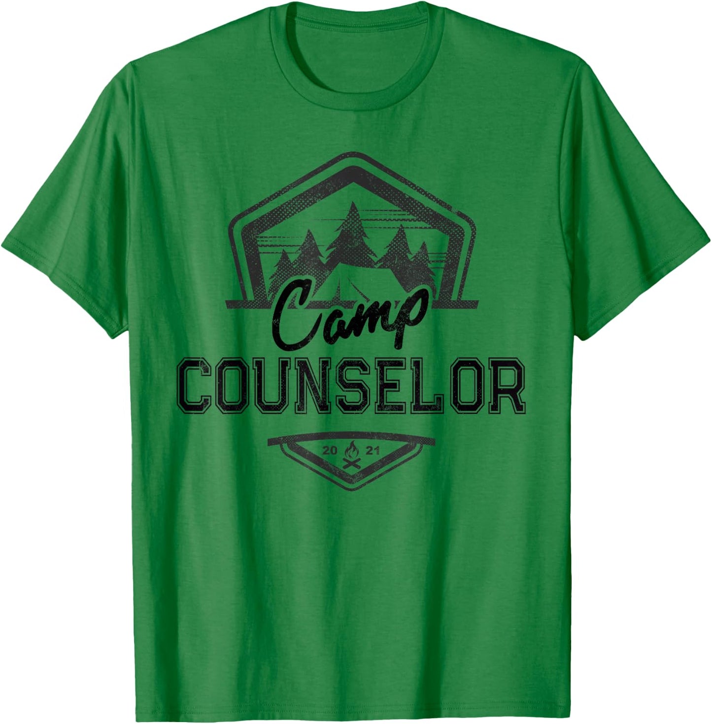 Vintage CAMP COUNSELOR Campground King Crew Teacher Squad Men Women T-Shirt - T-Shirt | Irish Green