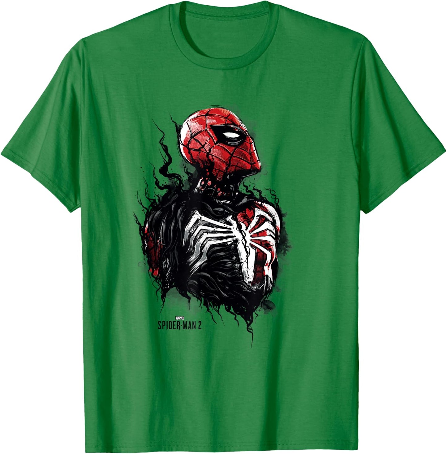 Marvel Spider-Man 2 Black Suit Peter Parker Overtaking T-Shirt - T-Shirt | Irish Green