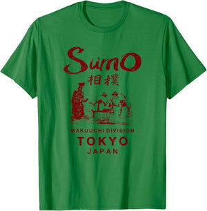 Sumo Wrestling Tokyo Japan Vintage T-Shirt - T-Shirt | Irish Green