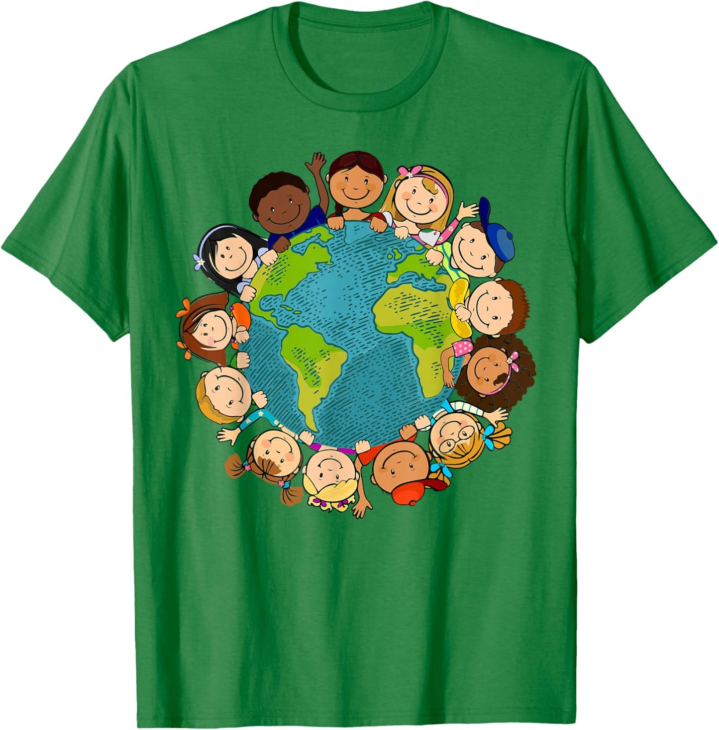 Earth Day Kids Toddler Teacher Cute Earth T-Shirt - T-Shirt | Irish Green