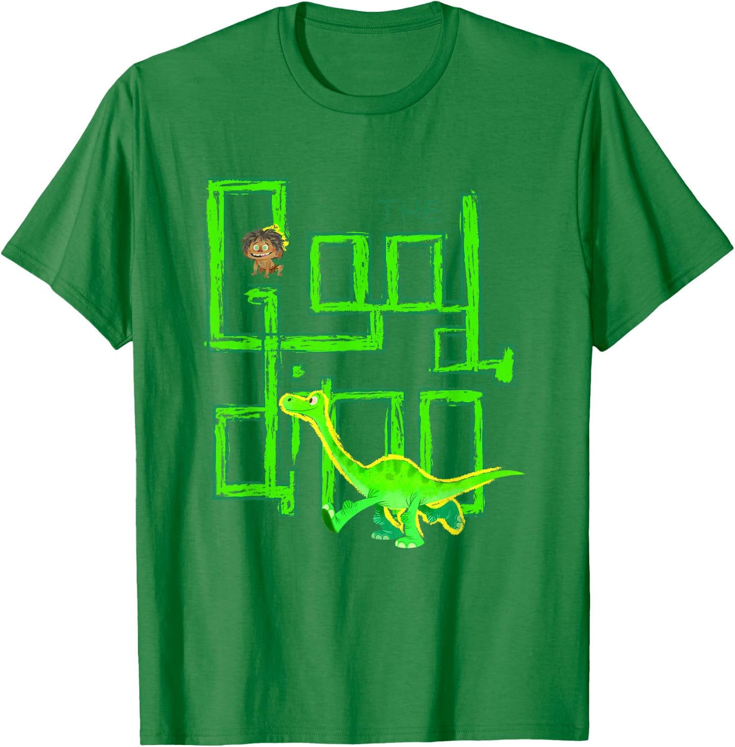 Disney Pixar The Good Dinosaur Good Dino Arlo Spot Text Logo T-Shirt - T-Shirt | Irish Green