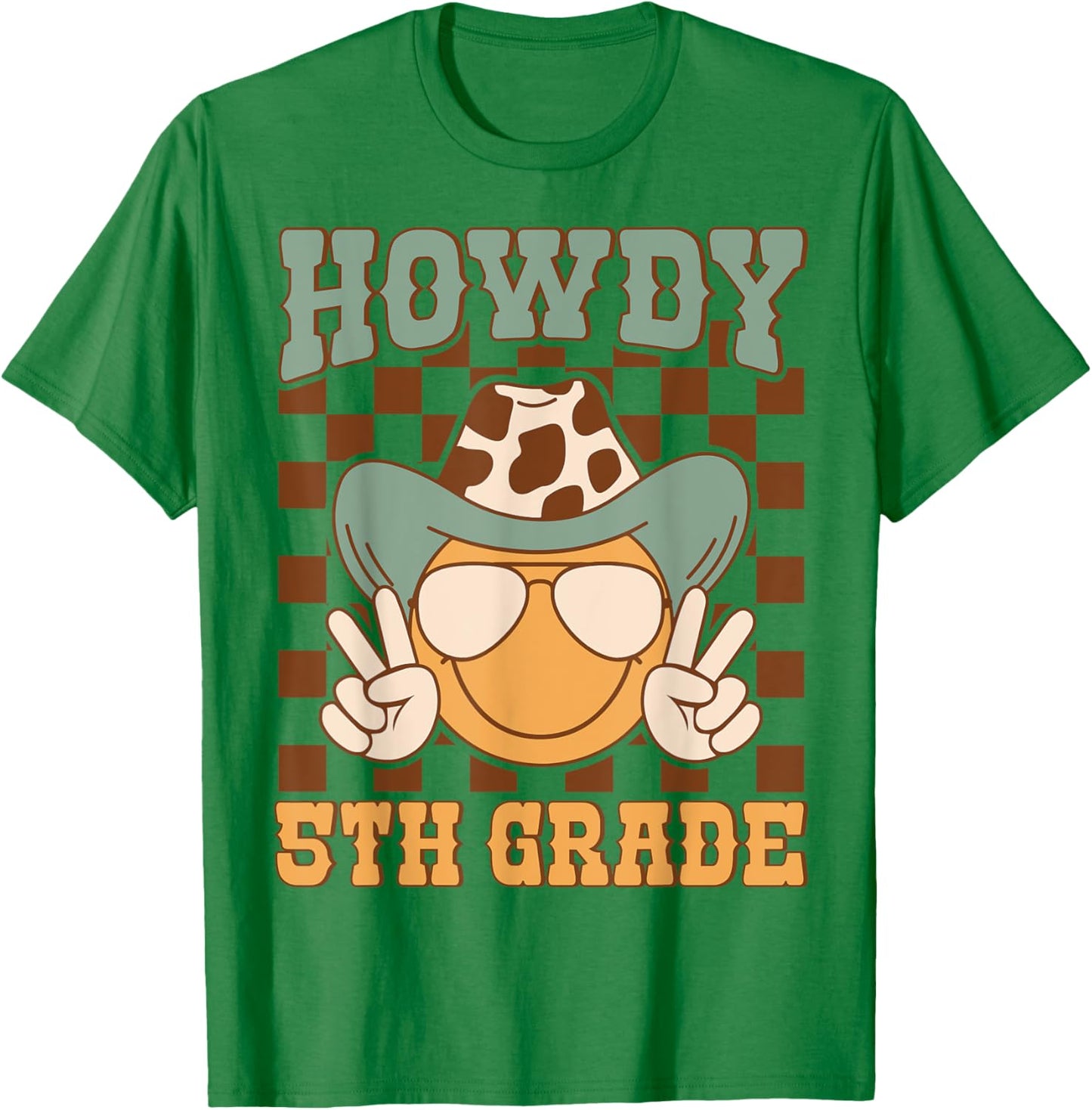 Howdy 5th Grade Teacher Western Back To School Fifth Grade T-Shirt - T-Shirt | Irish Green