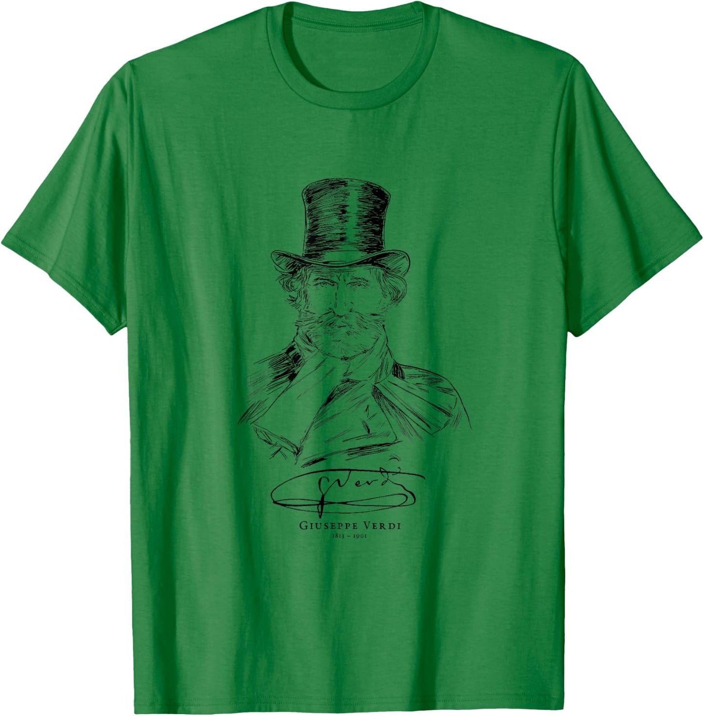Giuseppe Verdi-Italian-Classical Music-Opera T-Shirt - T-Shirt | Irish Green