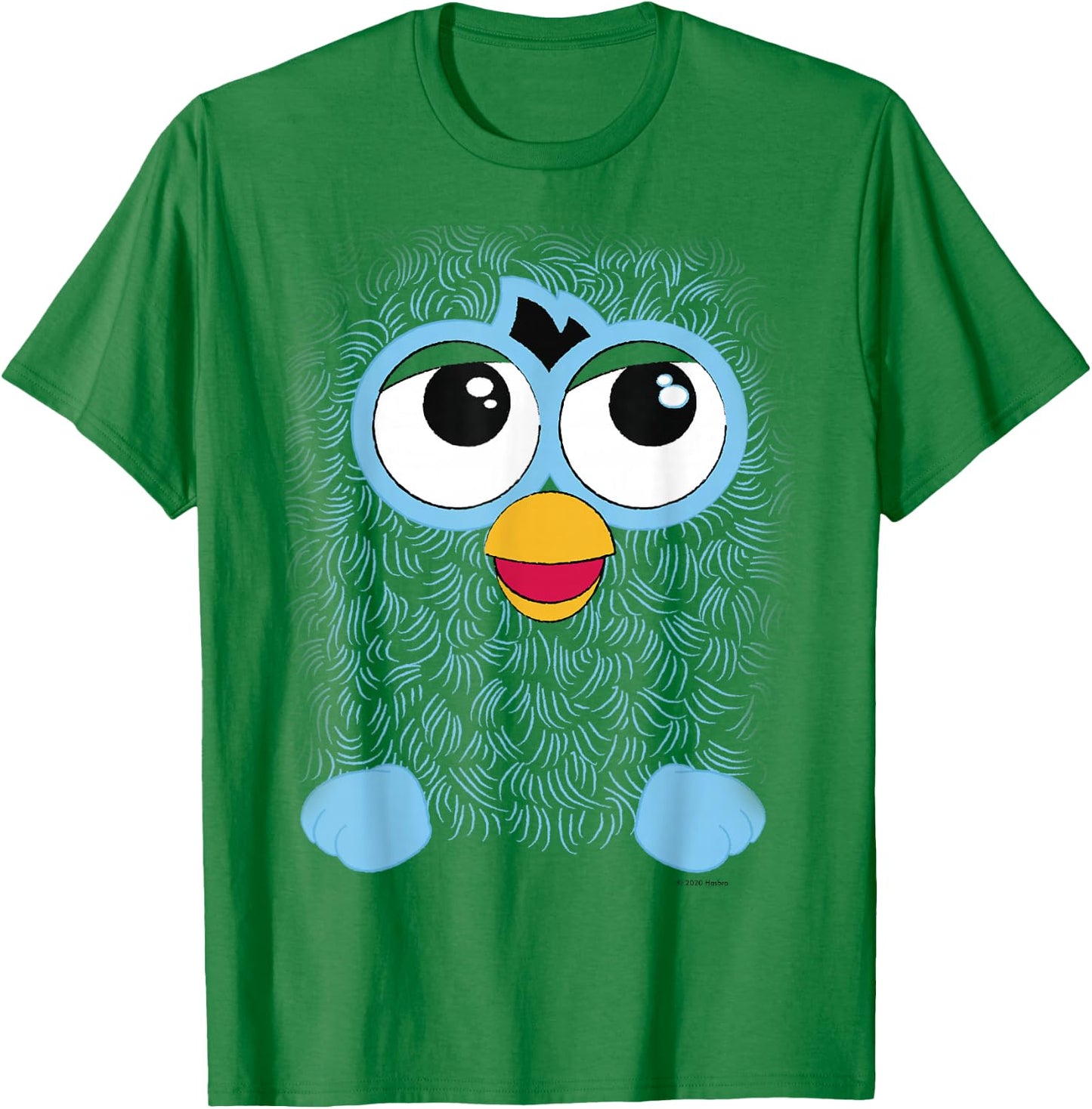 Furby Retro Big Blue Smiling Face T-Shirt - T-Shirt | Irish Green
