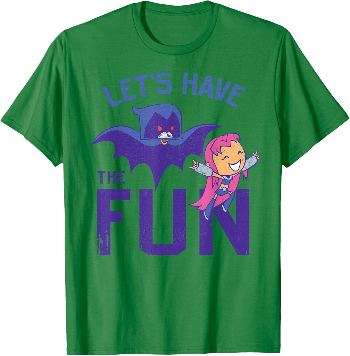 DC Comics Teen Titans Go! Starfire Raven Let's Have The Fun T-Shirt - T-Shirt | Irish Green
