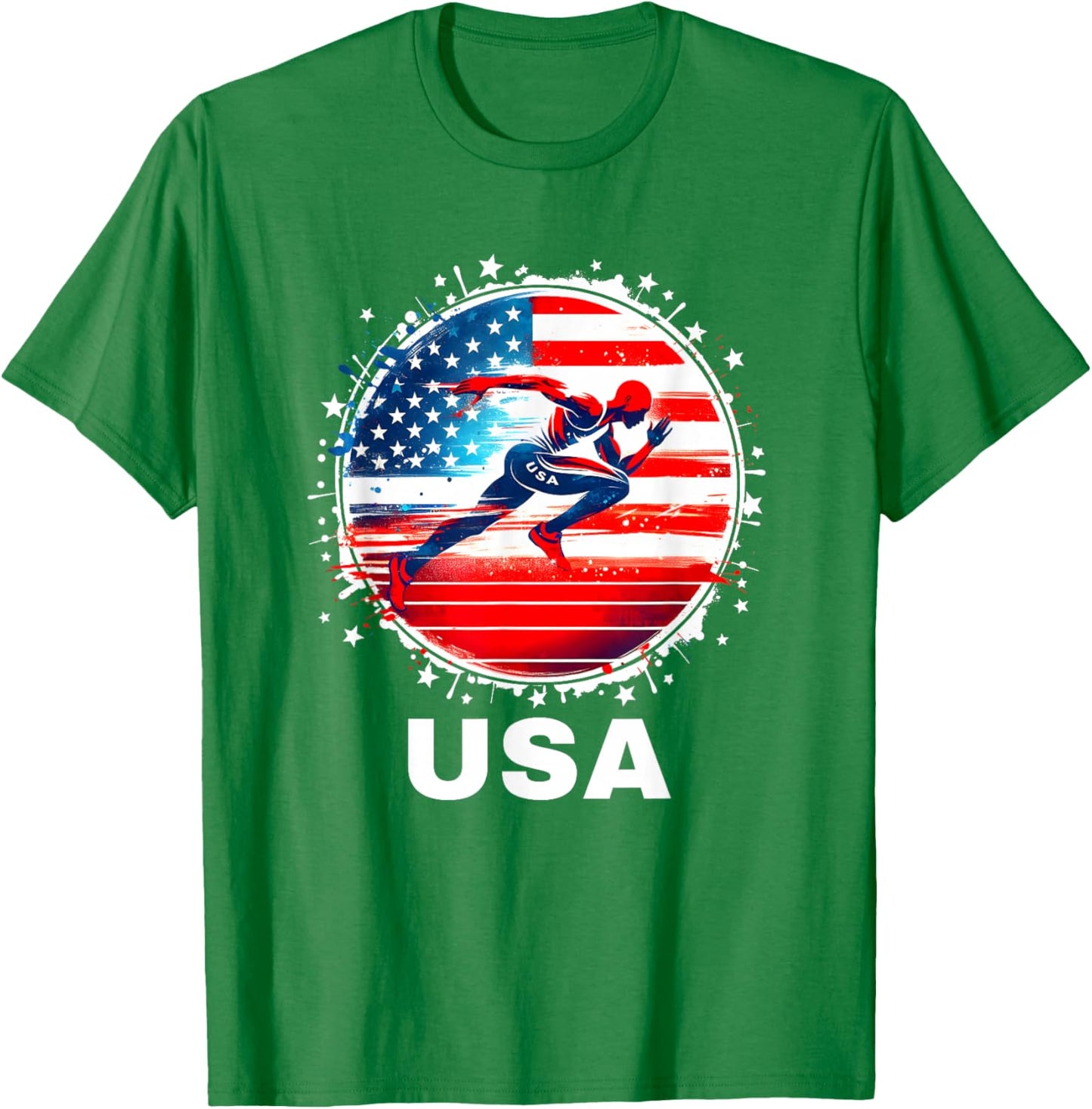 USA Team Track and Field Shirt Women Kids Track T-Shirt - T-Shirt | Irish Green