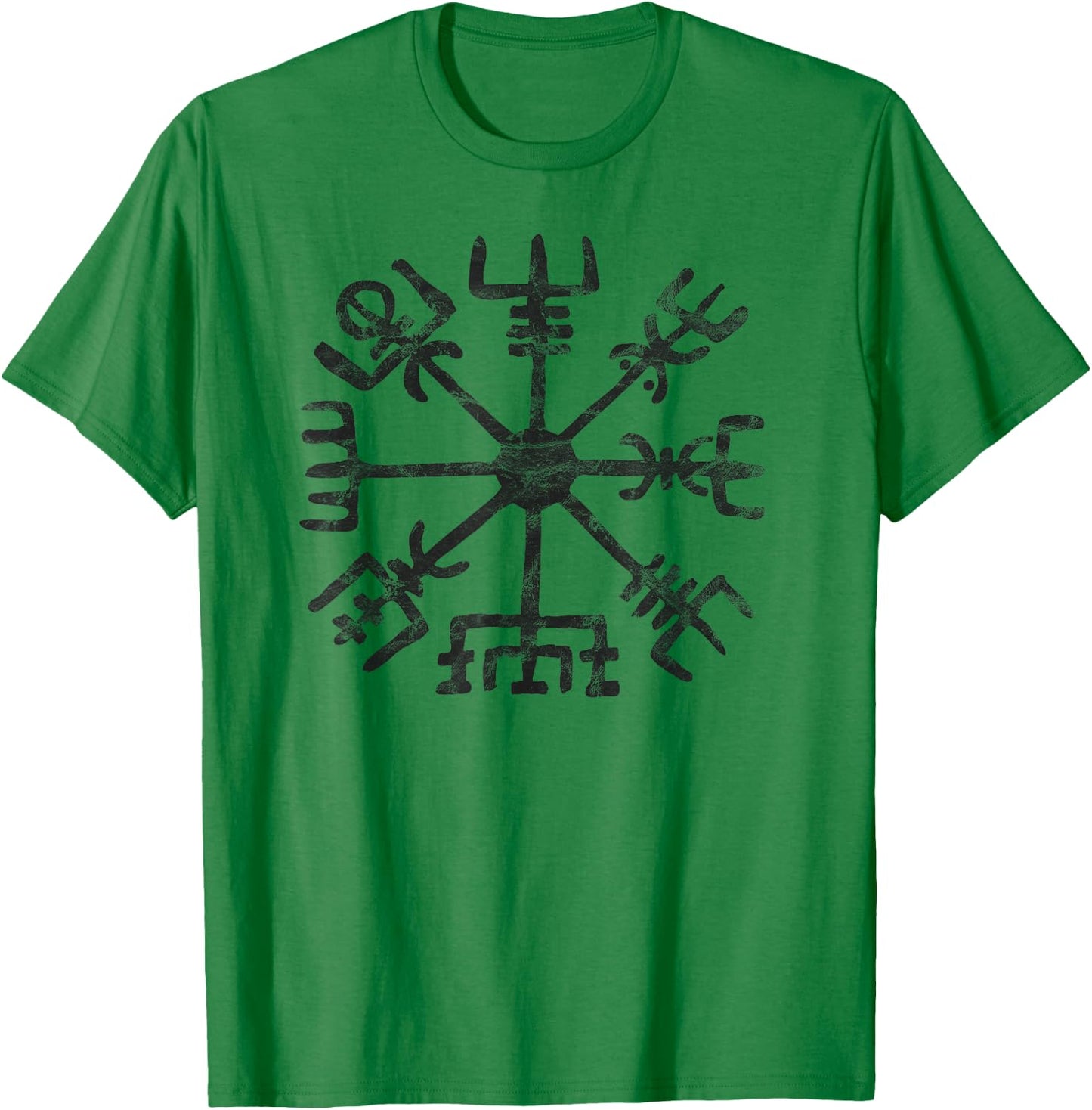 Vegvisir Viking Compass Rune Protection Symbol Celtic Nordic T-Shirt - T-Shirt | Irish Green