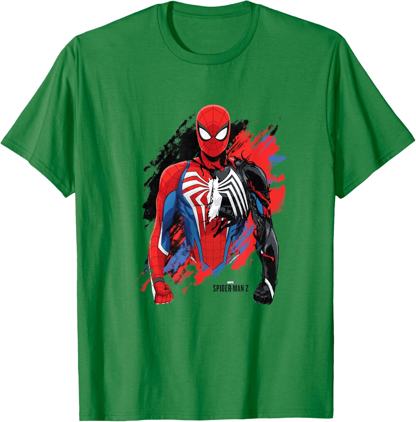 Marvel Spider-Man 2 Peter Getting Covered By The Symbiote T-Shirt - T-Shirt | Irish Green