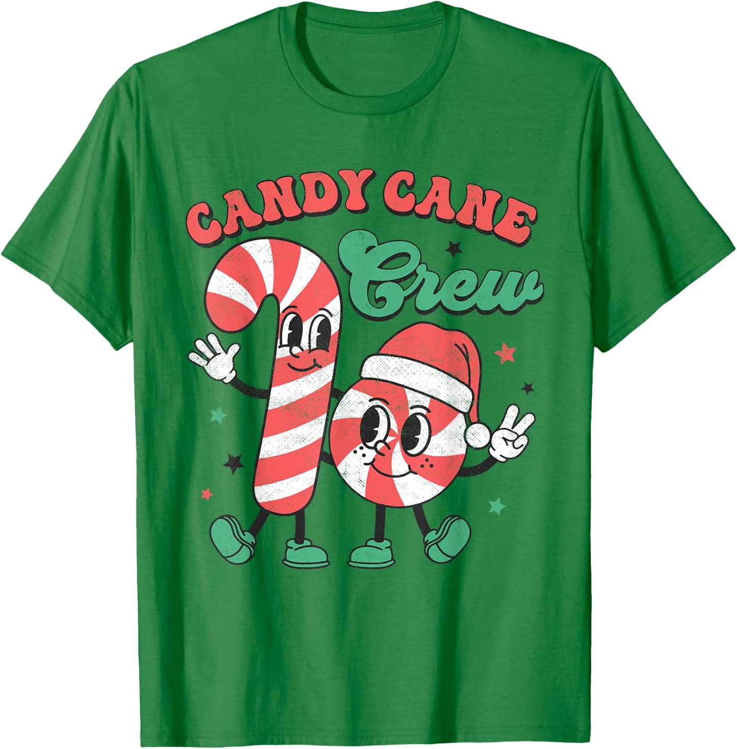 Candy Cane Crew Christmas Xmas Love Candy Boys Girls Kids T-Shirt - T-Shirt | Irish Green