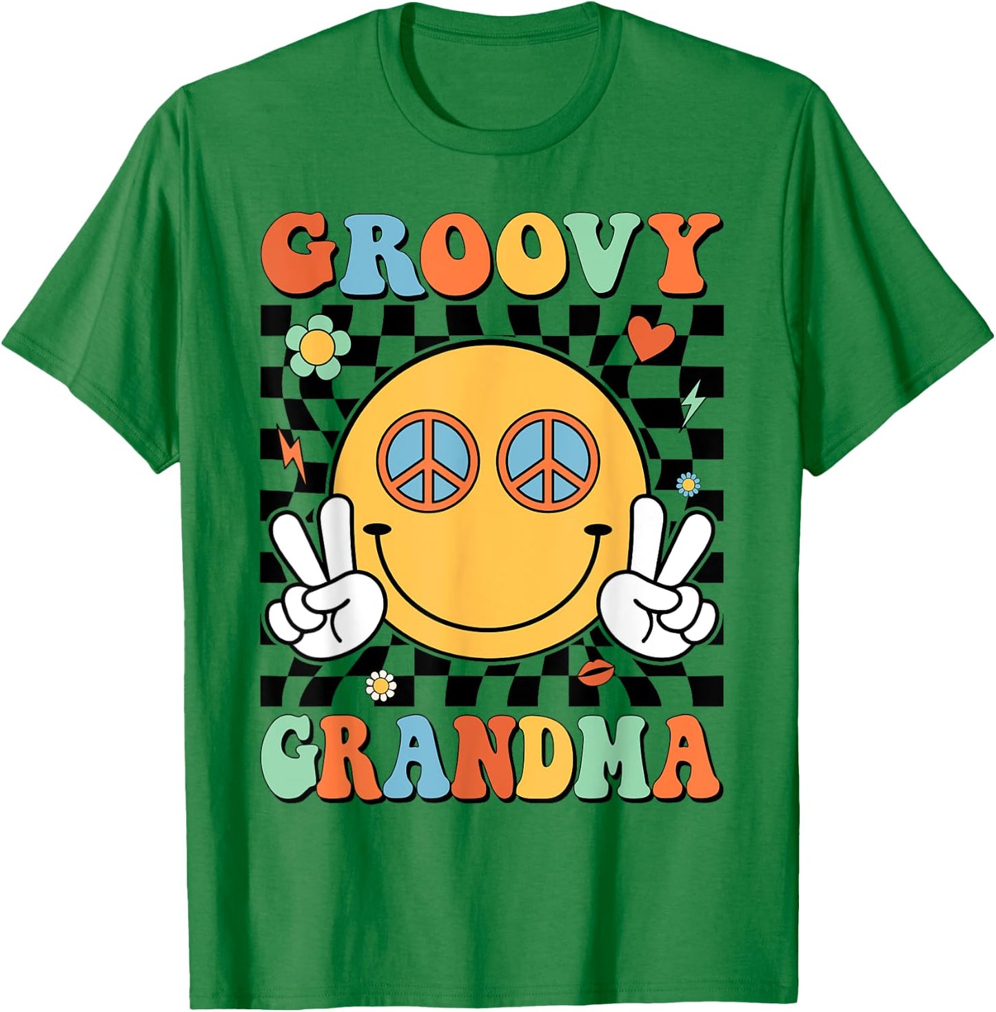 Groovy Grandma Matching Family 70s 80s Retro Hippie Costume T-Shirt - T-Shirt | Irish Green