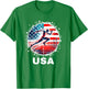 Track and Field USA Men Women Kids Running Apparel USA T-Shirt - T-Shirt | Irish Green