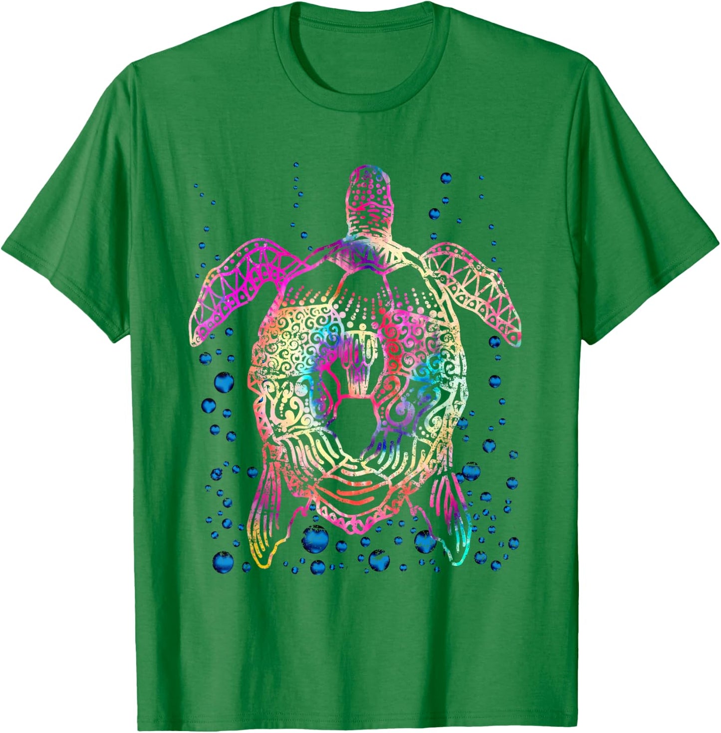 Ocean Animal Tie Dye Tribal Sea Animal Maori Turtle T-Shirt - T-Shirt | Irish Green
