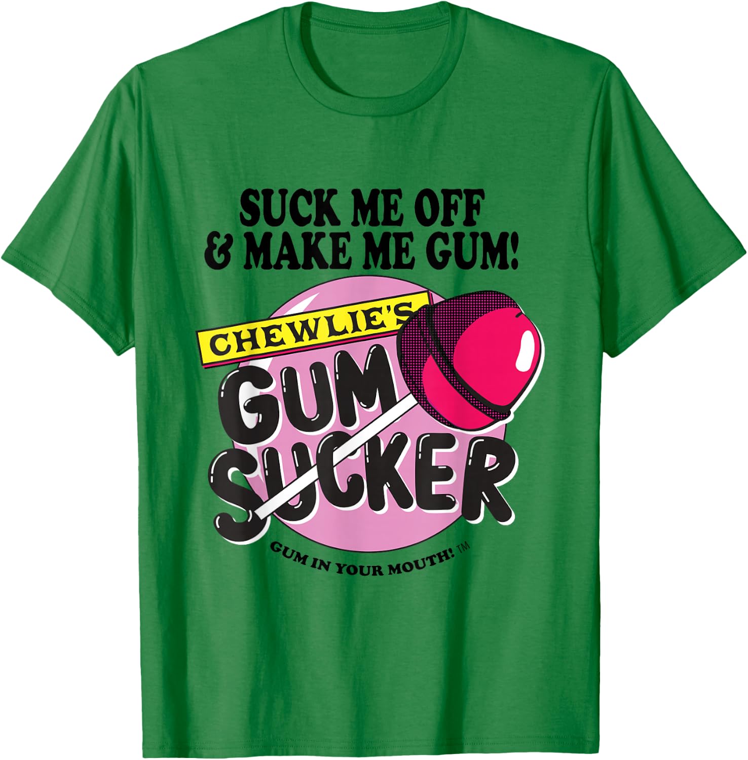 Kevin Smith Clerks 3 Chewlie's Gum Sucker Lolly Pop Logo T-Shirt - T-Shirt | Irish Green