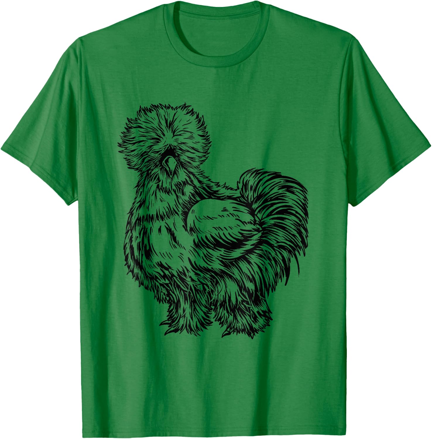 Silkie Chicken T-Shirt - T-Shirt | Irish Green