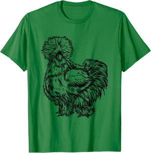 Silkie Chicken T-Shirt - T-Shirt | Irish Green