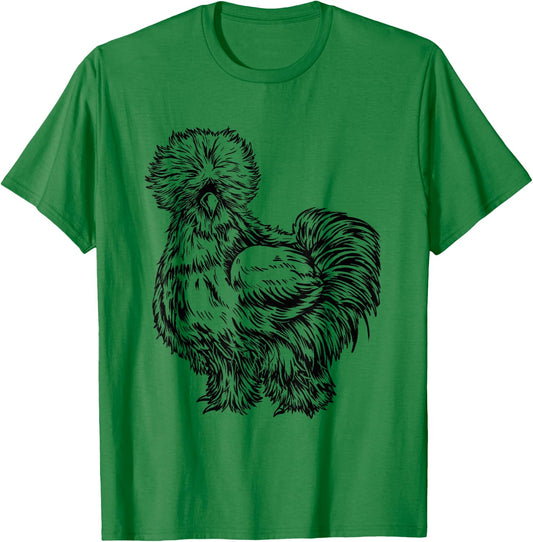 Silkie Chicken T-Shirt - T-Shirt | Irish Green