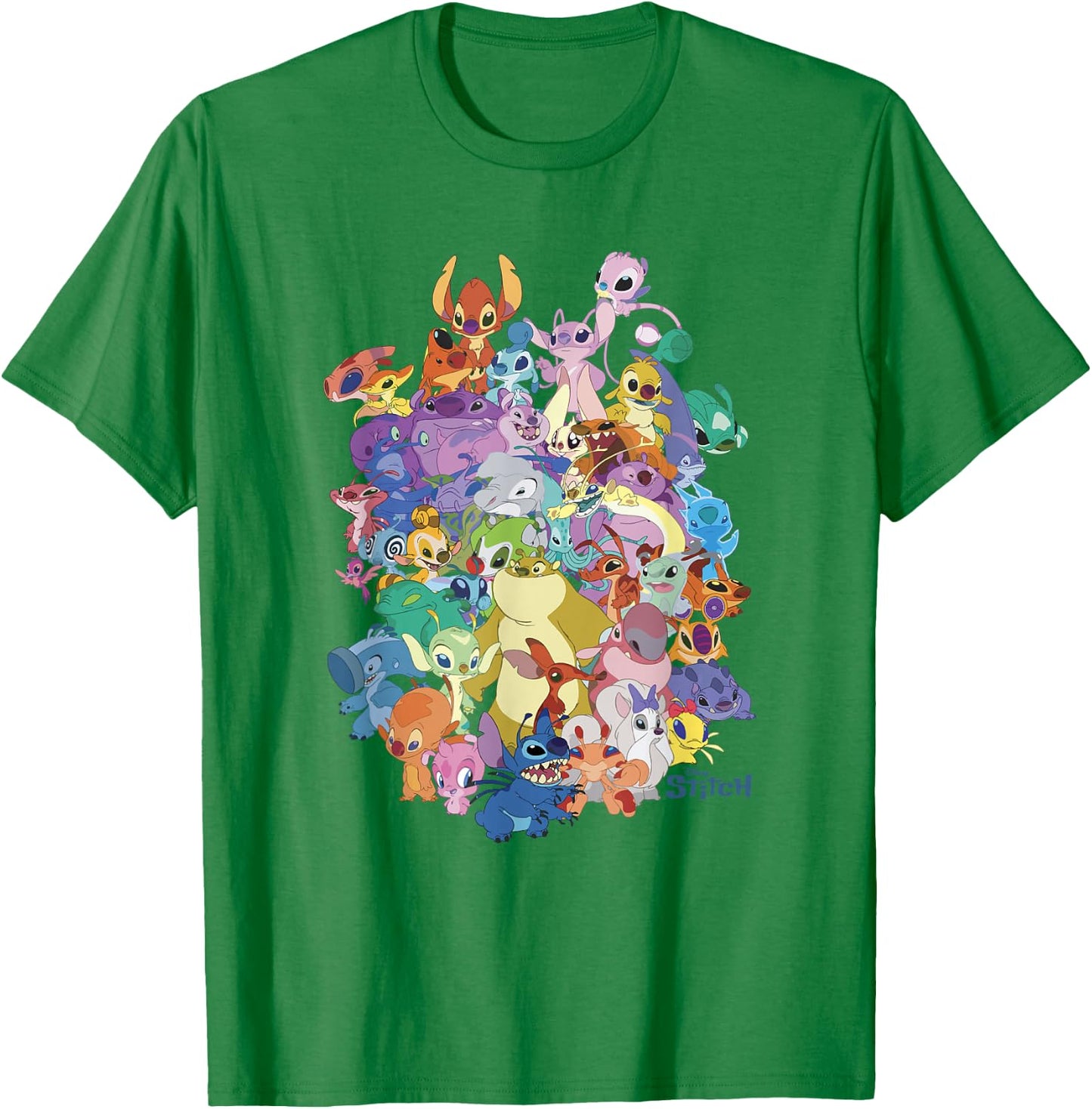 Disney Lilo & Stitch The Experiments Mashup Portrait T-Shirt - T-Shirt | Irish Green