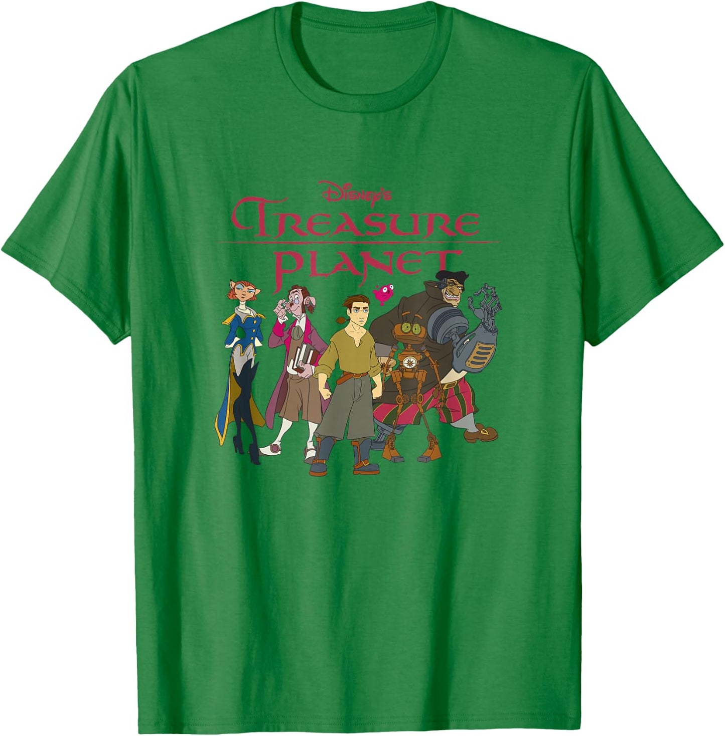 Disney Treasure Planet Vintage Movie Poster Group Shot T-Shirt - T-Shirt | Irish Green