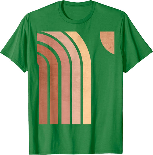 Bohemian Rainbow Art Abstract | Neutral Rainbow Colors T-Shirt - T-Shirt | Irish Green