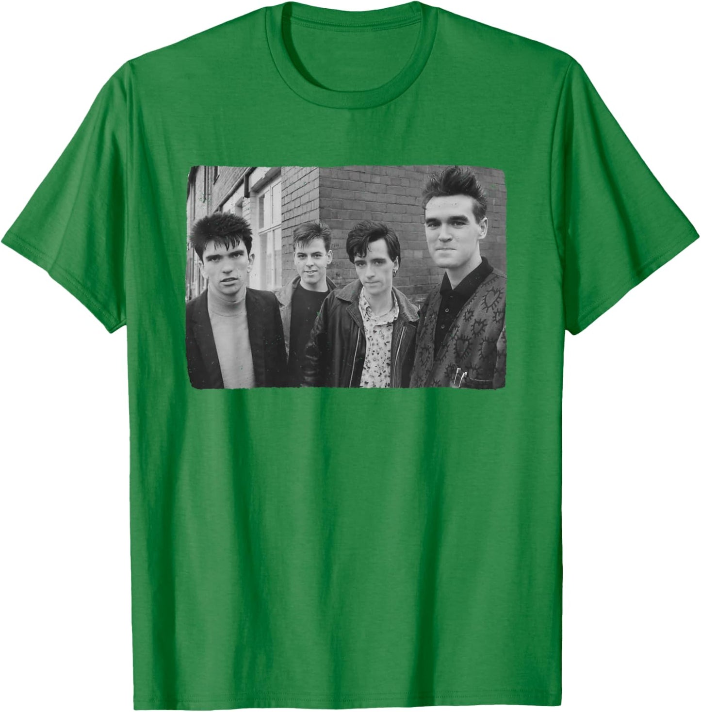 Morrissey The Smiths Band Street Photo 1985 Stephen Wright T-Shirt - T-Shirt | Irish Green