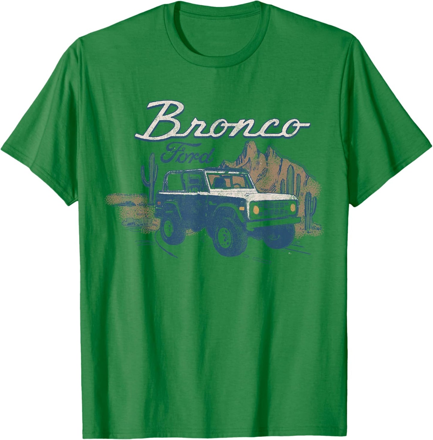 Ford - Bronco SUV Outdoor Desert Landscape T-Shirt - T-Shirt | Irish Green