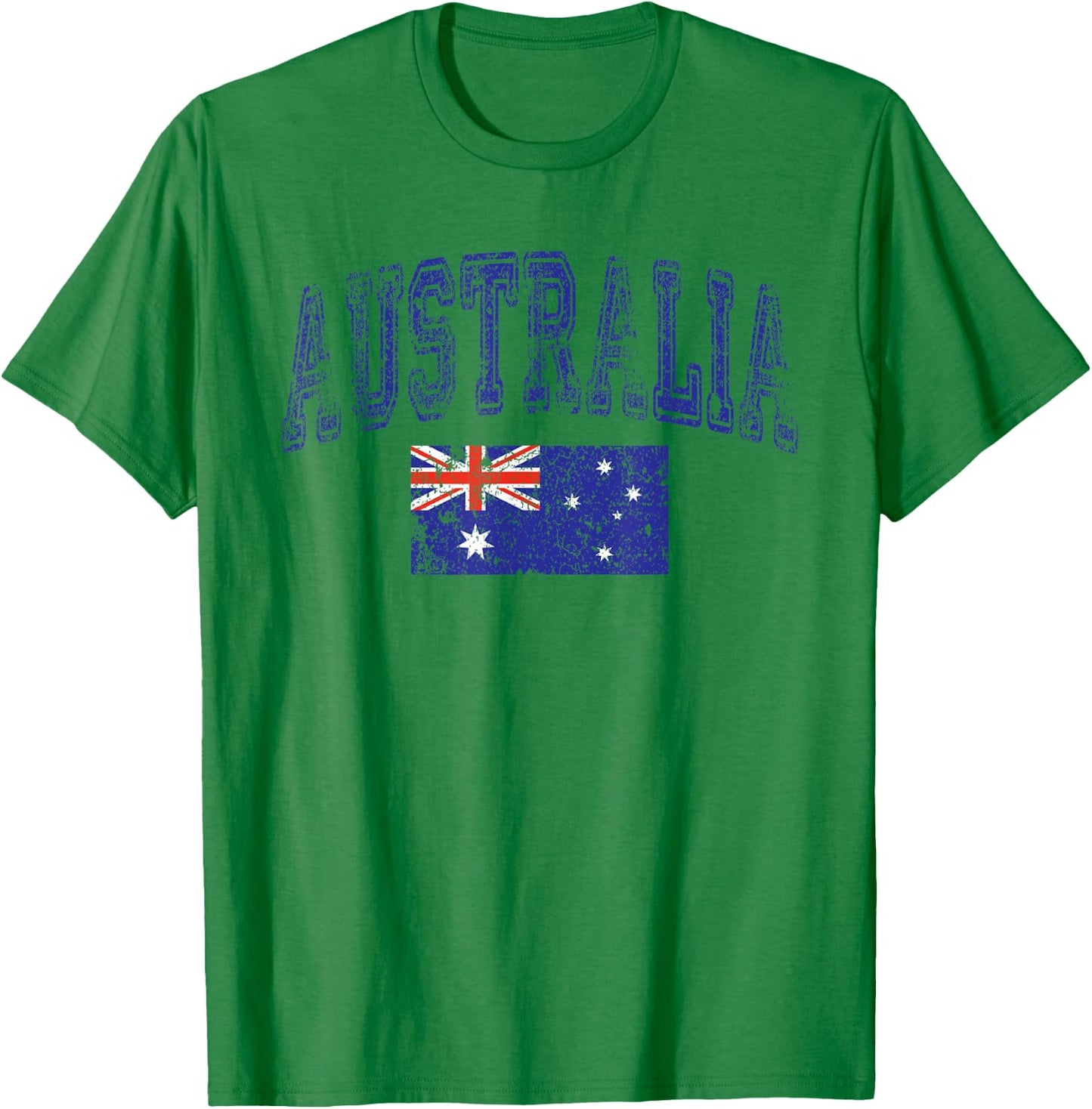 Vintage Retro Australia Flag Australian Pride T-Shirt - T-Shirt | Irish Green
