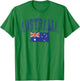 Vintage Retro Australia Flag Australian Pride T-Shirt - T-Shirt | Irish Green